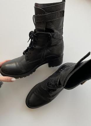 Кожаные осенне-зимние ботинки h&m1 фото