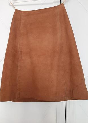 Замшева спідниця
