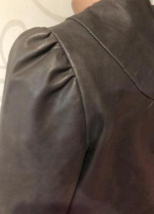 Жіноча модна куртка укорочена піджак болеро шкіра натуральна бренд potz braulein3 фото