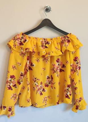 Кокетливая цветочная блуза h&m2 фото