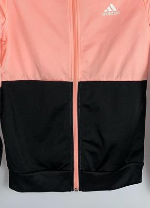 Женская спортивная кофта adidas розовая чёрная с лампасами адидас зип худи свитшот толстовка7 фото