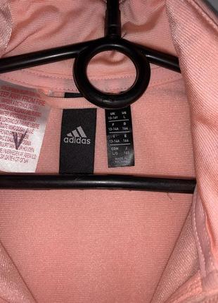 Женская спортивная кофта adidas розовая чёрная с лампасами адидас зип худи свитшот толстовка9 фото