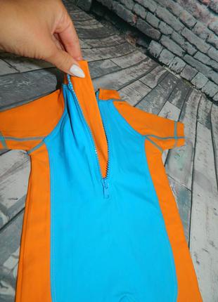 3-6 мес. костюм для плавания голубой с оранжевым краб next5 фото