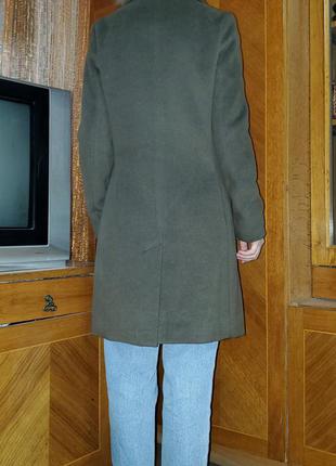 Двобортне пальто хакі new look3 фото