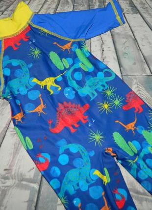 3-6 мес. костюм для плавания синий с динозаврами mini club3 фото