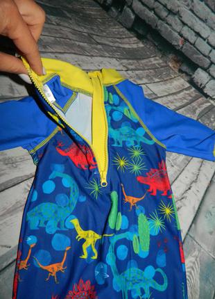 3-6 мес. костюм для плавания синий с динозаврами mini club4 фото