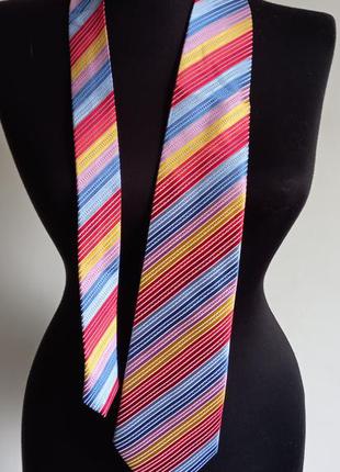 Шелковый галстук полоска giorgio armani1 фото
