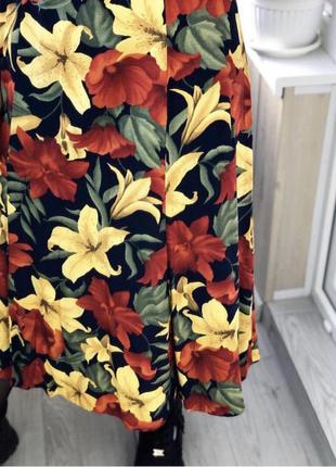 Красивая юбка миди с лилиями 1+1=310 фото
