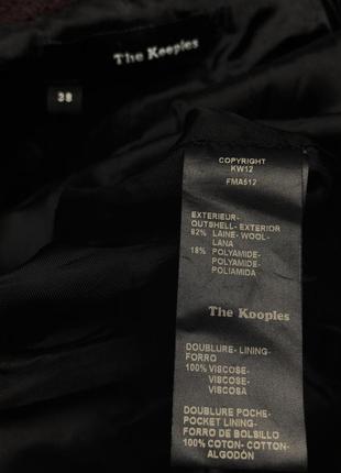 Шерстяное двубортное пальто на одну пуговицу бордовое the kooples 385 фото