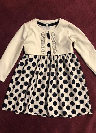 Комплект платье + болеро на рост 104, 110, 116 см