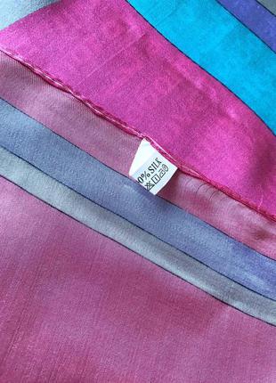 Платок шарф косынка шелковый шелк винтаж купить цена4 фото