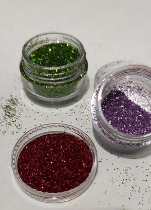 Блестки рассыпчатые, универсальные