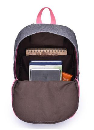 Рюкзак для школи mia gray. колір сірий та чорний.2 фото