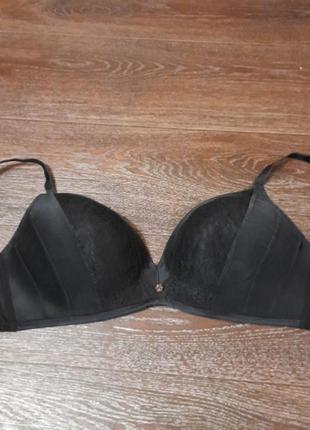 Шелковый брендовый бюстгалтер р.38 е 85 f от marks & spencer пушап