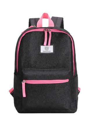 Рюкзак для школи mia black. колір сірий та чорний.