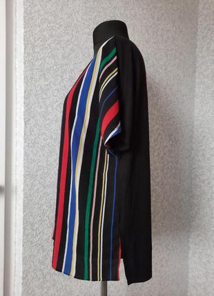 Женская, лёгкая кофточка, блуза в разноцветную полоску. papaya curve.3 фото