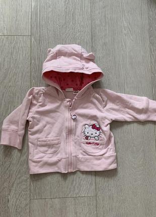 Милейшая кофта hello kitty на замке h&m 2-4 месяца