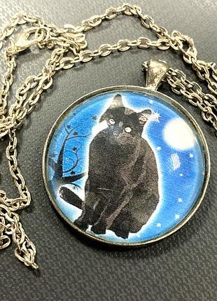 Подвеска чёрный кот