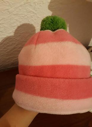 Крутая яркая  флисовая шапка от gap