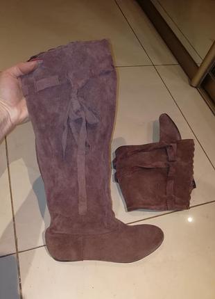 Сапоги италия размер 38.5-39 (25.5)широкое голенище