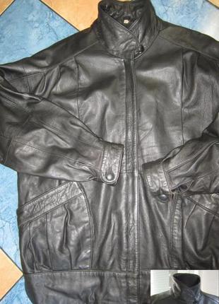 Большая женская кожаная куртка echtes leather. германия. лот 10235 фото