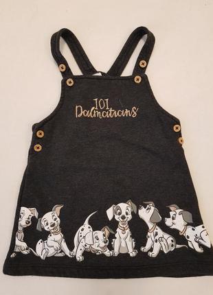 Тепленький сарафанчик на 6-9 месяцев.