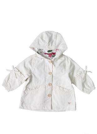 Вітровка молочного кольору з рюшами для дівчаток midimod