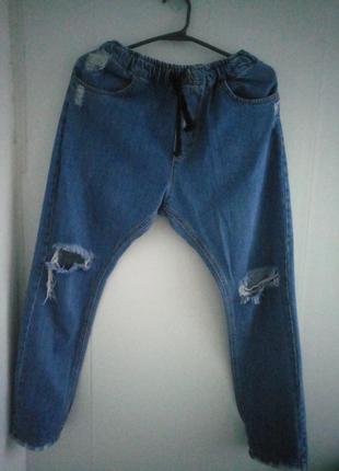 Стильные джинсы джоггеры