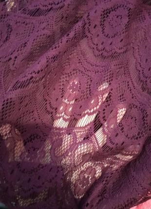 Фиолетовое кружевное платье5 фото