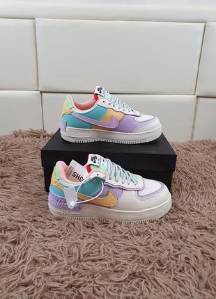 Кроссовки на зиму для девушек nike air force 1 shadow pale ivory. найк аир форсе