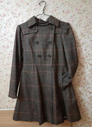 Плащ h&m в клітку, 36/6, s-m
