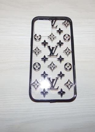 Чохол louis vuitton для iphone 12 pro max з трьома лого