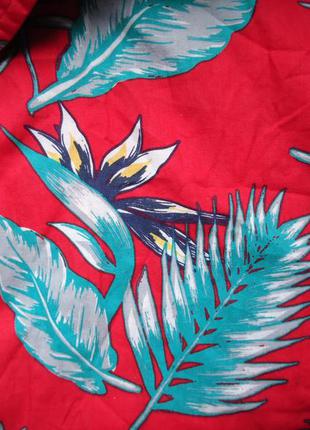 Сорочка гавайська primark cotton гавайка червона (xl)5 фото
