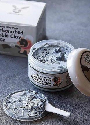 Очищающая пузырьковая маска для лица elizavecca milky piggy carbonated bubble clay mask1 фото