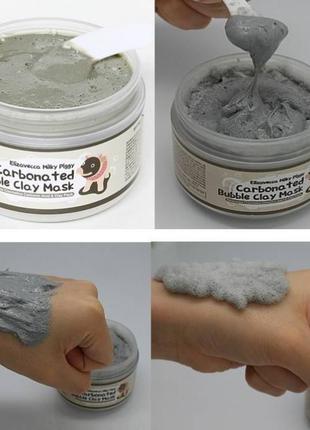 Очищающая пузырьковая маска для лица elizavecca milky piggy carbonated bubble clay mask3 фото