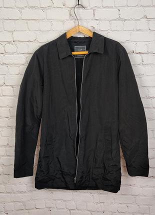 Тренч плащ чоловічий чорний topman