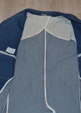Приталенный джинсовый пиджак sorbino италия4 фото