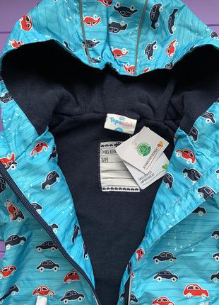 Куртка новая topolino голубая с машинками5 фото
