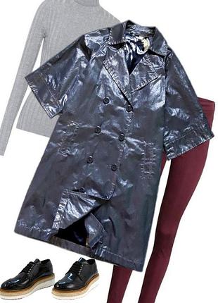 Крутой плащ с серебряным напылением от eddy's jackets,нидерланды
