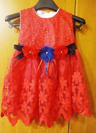 Нарядное платье с болеро для девочки2 фото
