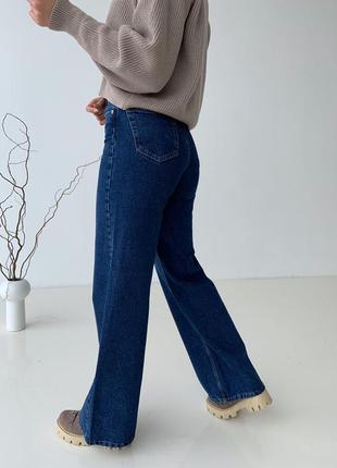 Джинси палаццо, кльош, труби, синій denim4 фото