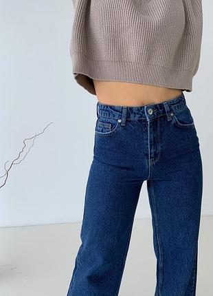 Джинси палаццо, кльош, труби, синій denim2 фото