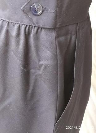 Винтажная юбка 100%шерсть,темно/синяя,карандаш,офисная3 фото