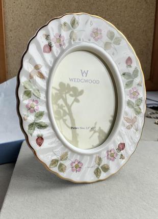 Фоторамка фарфор wedgwood овал стекло цвет белый флора2 фото