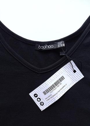 🆂🅰🅻🅴 чорний базовий боді, новый черный боди boohoo, uk124 фото