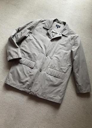 Фирменное пальто полупальто куртка мужское утеплённое бежево-оливковое2 фото