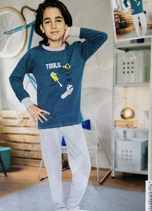 Турция 🇹🇷 тёплые пижамы на флисе для деток 👫3 фото