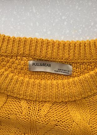 Мягкий свитер pull&bear горчичный 3