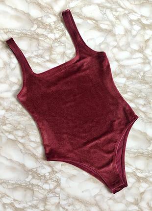 Красивый бархатный боди topshop.