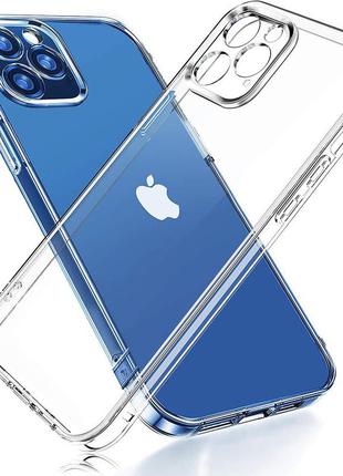 Чохол baseus simple tpu (transparent) для iphone 12 ( 6.1 ) з захистом об'єктива камери